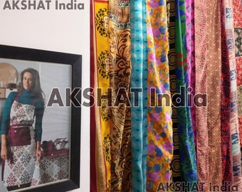 Handmade Patchwork Curtain,Indian Vintage Old Silk Sari Multi color  Door Drape Window Home Decor Recycled Curtain