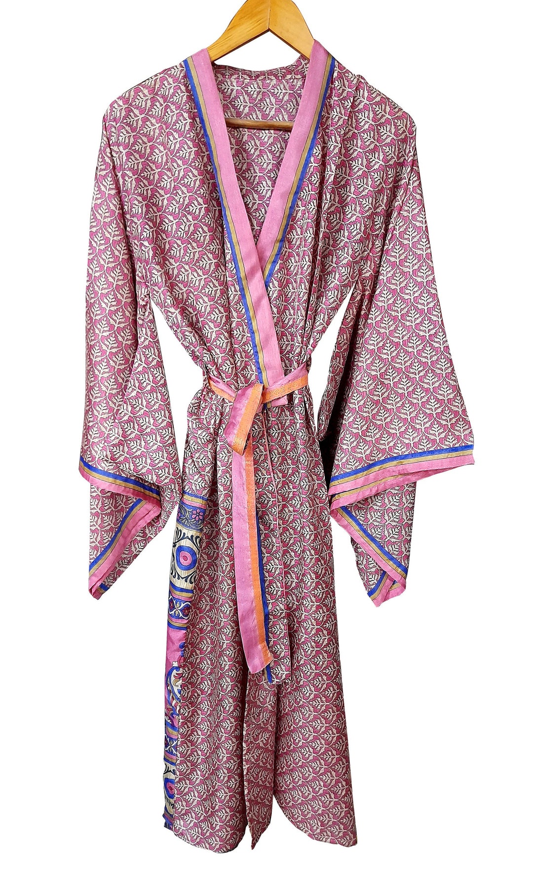 Silk Dressing Gown Women Long Silk Robes for Women Printed Etsy