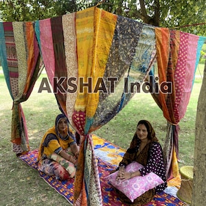 Sari Canopy,Boho Sari Canopy,Indian Sari Bed Canopy,Bohemian Canopy,Vintage Sari Canopy,Colorful Sari Bed Canopy,Gypsy Sari Canopy,