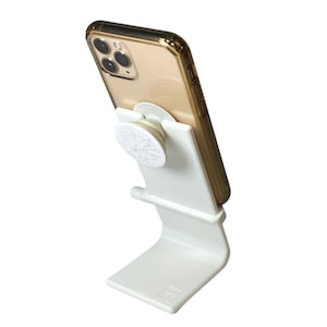 Phone Stand Dock Mount Holder for Desk | Adjustable | For Phones with a Pop Socket