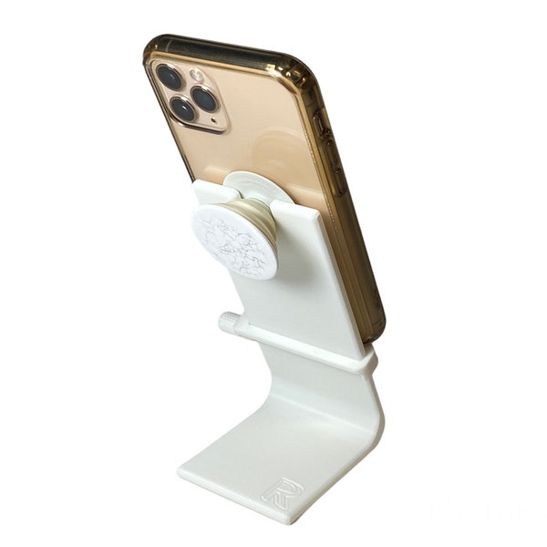 Phone Stand Dock Mount Holder for Desk | Adjustable | For Phones with a Pop Socket