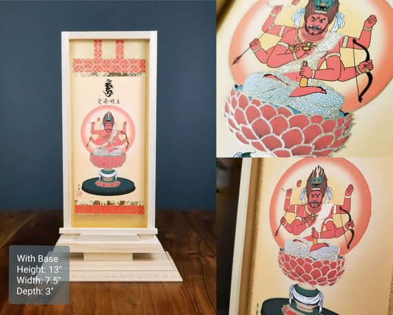 Love-stained Wisdom King of Shingon Shu Ihai Aizen Myo-o Esoteric Mikkyo Honzon
