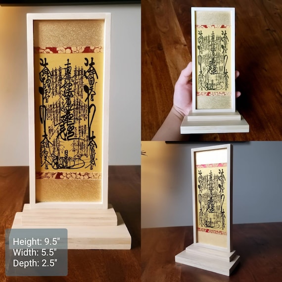 Shrine Nam Myoho Renge Kyo Mini Nichiren Gohonzon Ofuda Buddhist Talisman Japanese Altar Meditation Buddhist Mandala Butsudan