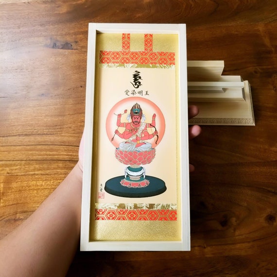 Love-stained Wisdom King of Shingon Shu Ihai Aizen Myo-o Esoteric Mikkyo Honzon
