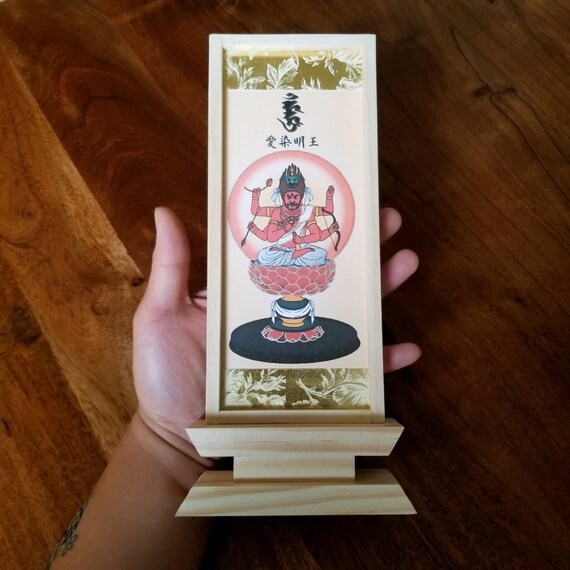 Love-stained Wisdom King of Shingon Shu Ihai Aizen Myo-o Esoteric Mikkyo Honzon