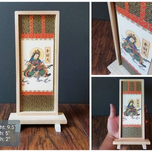 Benzaiten Butsudan Honzon Tablet, Buddhist Goddess of success, knowledge, art, learning, wisdom, Shinto Kami, Saraswati