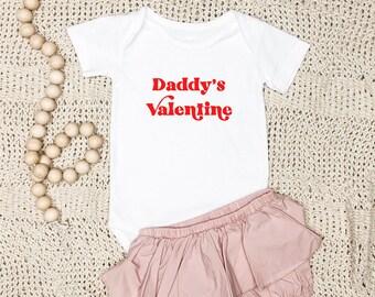 Daddy's Valentine Onesie | First Valentine's Day | Valentine's Day Onesie | Retro Valentine's Day Onesie | Valentine's Day Gift for Baby