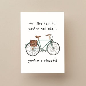 Carte d'anniversaire imprimable drôle pour petit ami petite amie lui son humour classique Téléchargement instantané PDF Carte de voeux vélo classique