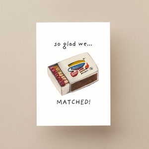 Heureux que nous avons assorti la carte Carte de la Saint-Valentin imprimable à téléchargement immédiat Carte parfaite pour l'application de rencontres Carte d'anniversaire Carte de Saint-Valentin