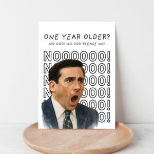 The Office Michael Scott God No Meme Biglietto di auguri divertente per il fidanzato Regalo per la fidanzata o la moglie Download digitale PDF stampabile