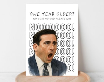The Office Michael Scott God No Meme Funny Birthday Card for Boyfriend Gift for Girlfriend or Wife Digital Download Printable PDF