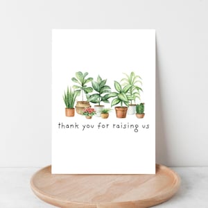 Obrigado por nos criar Cartão de Dia das Mães para a mãe da planta Cartão para o Dia das Mães Mãe Cartões de Dia das Mães para ela Cartão de Dia das Mães para a avó