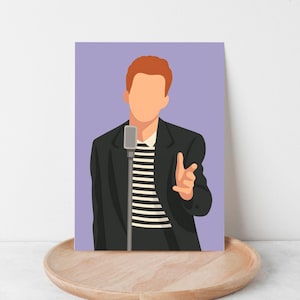 Rickroll Rick Astley Biglietto d'auguri di compleanno divertente stampabile per lui, fai da te, con download istantaneo in PDF