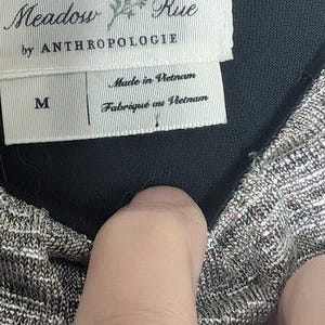 ANTHROPOLOGIE Meadow Rue Womens Alchemist Jumpsuit Metallic Silver Stretch M image 5