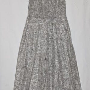 ANTHROPOLOGIE Meadow Rue Womens Alchemist Jumpsuit Metallic Silver Stretch M image 7