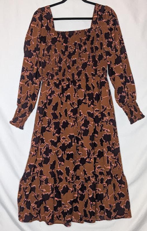 Brown and Pink Dress - Etsy