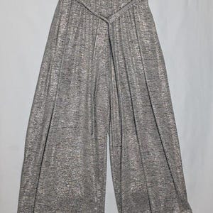 ANTHROPOLOGIE Meadow Rue Womens Alchemist Jumpsuit Metallic Silver Stretch M image 3