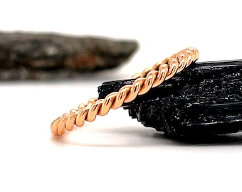 Rose Gold Titanium Wedding Band, 2mm Band Rose Gold Ring, Titanium Ring, Rose Gold Wedding Band, Thin Rose Gold Ring, Gold Ring