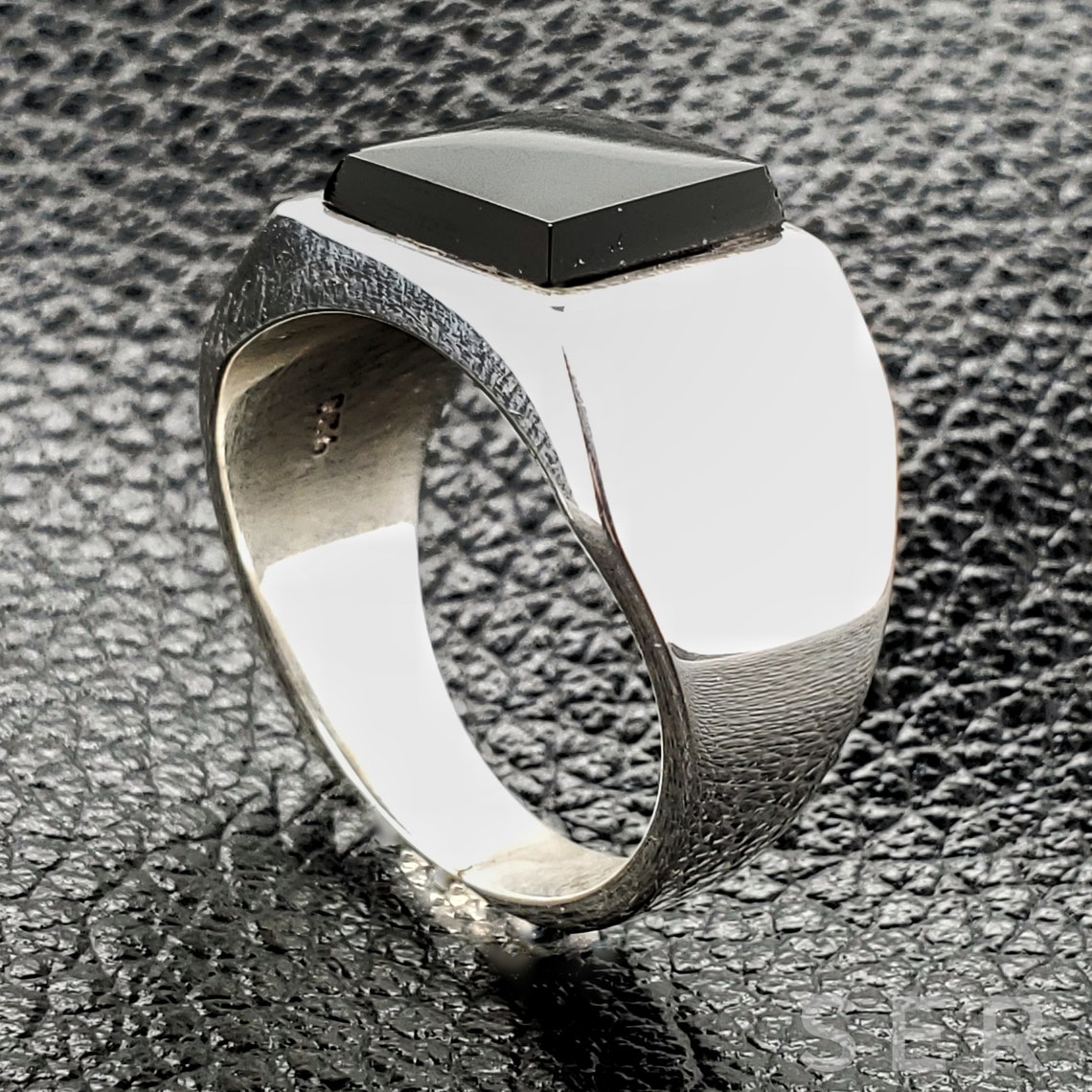 Onyx Ring Sterling Silver Ring Sterling Silver Etsy