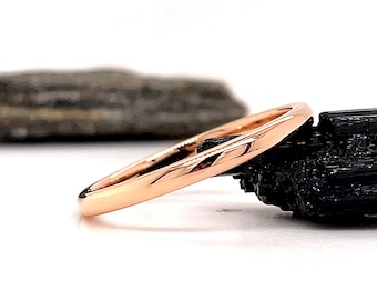 Rose Gold Tungsten Wedding Band, 2mm Band Rose Gold Ring,  Polished Comfort Fit, Rose Gold Wedding Band, Thin Rose Gold Ring, Gold Ring