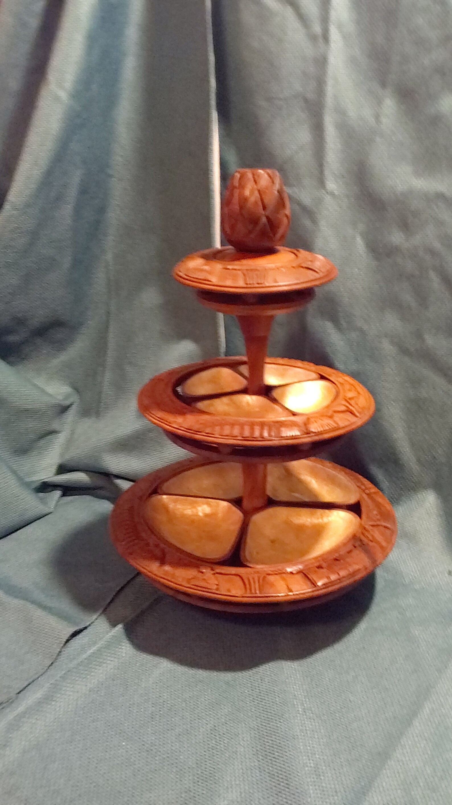 Vintage Three Tiered Lazy Susan Etsy