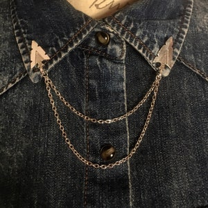Silver Arrowhead Collar Chain Collar Clip