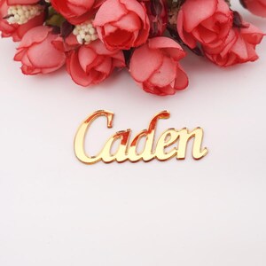 20 pcs/Lot 5 cm/7 cm Étiquettes personnalisées pour bébé, panneaux de mariage personnalisés, marque-places de fête, boîte acrylique miroir, décoration, cadeaux de baptême pour enfants, décoration