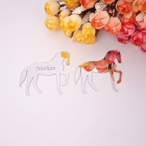 50pcs 6cm 8cm 10cm Acrylkarten personalisierte graviert paar Namen Gold Spiegel Pferd Tisch Dekoration Aufkleber Hochzeit gefälligkeiten Geschenke