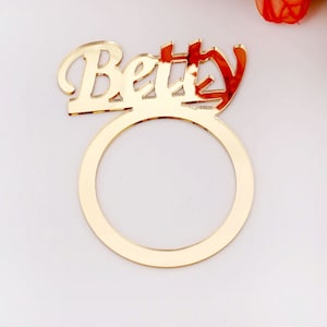 Portatovaglioli in acrilico personalizzato da 20 pezzi, con nome personalizzato, decorazione da tavolo, portaoggetti per eventi, banchetti, cene e feste.