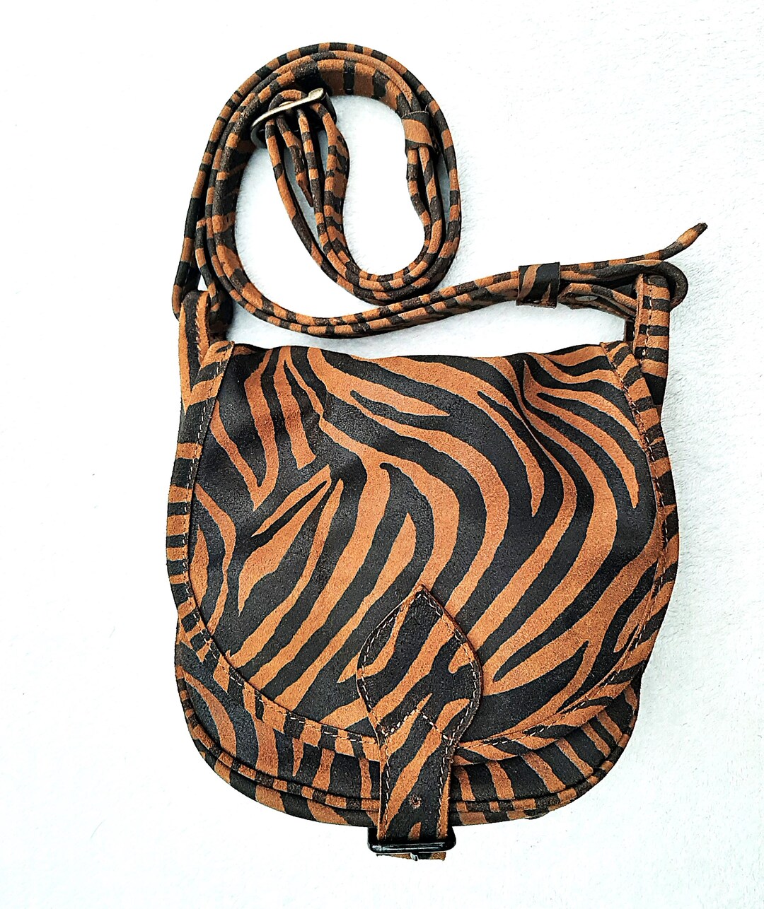Zebra Rint Small Small Brown and Black Zebra Print Leather Satchel - Etsy