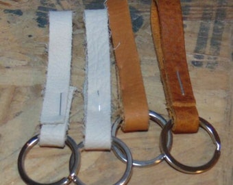 Reclaimed Leather Keychain Keyring