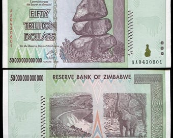 50 Trillion UNC Zimbabwe P-90 (2008, AA) for collector’s