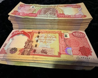 Buy 250,000 Iraqi Dinars | 10 x  25,000 IQD Banknotes | 100% Trusted Genuine Authentic | Uncirculated Iraq Currency | Series 2023