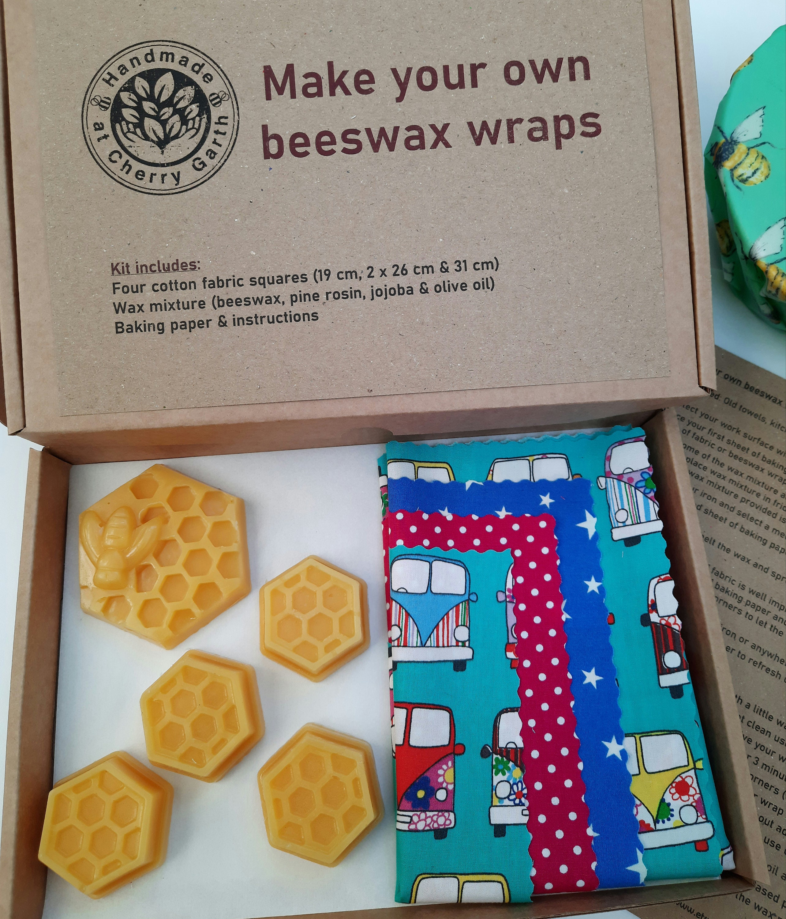 DIY beeswax wrap kit make your own set of 3 or 4 beeswax Etsy