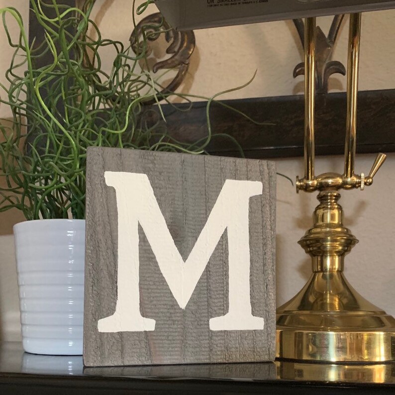 Wood Crossword Letter Wall Decor Etsy