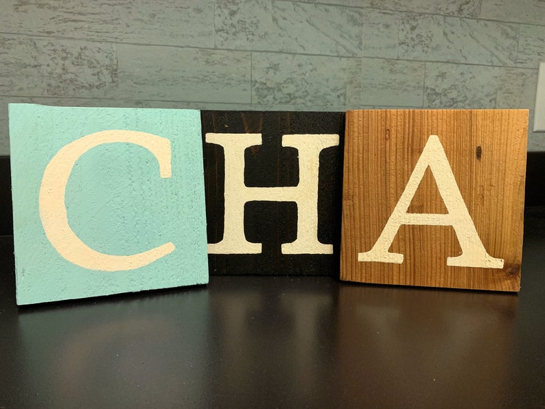 Wood Crossword Letter Wall Decor Etsy