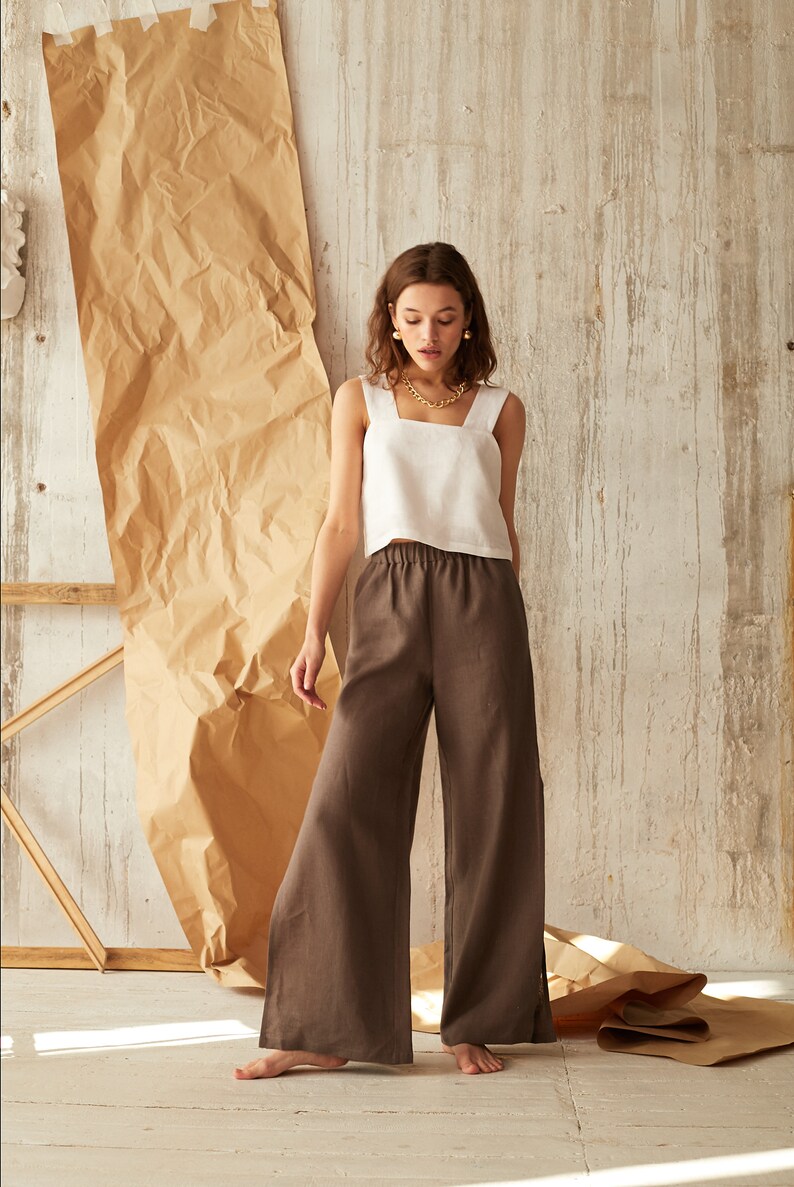 pants with slits on both sides