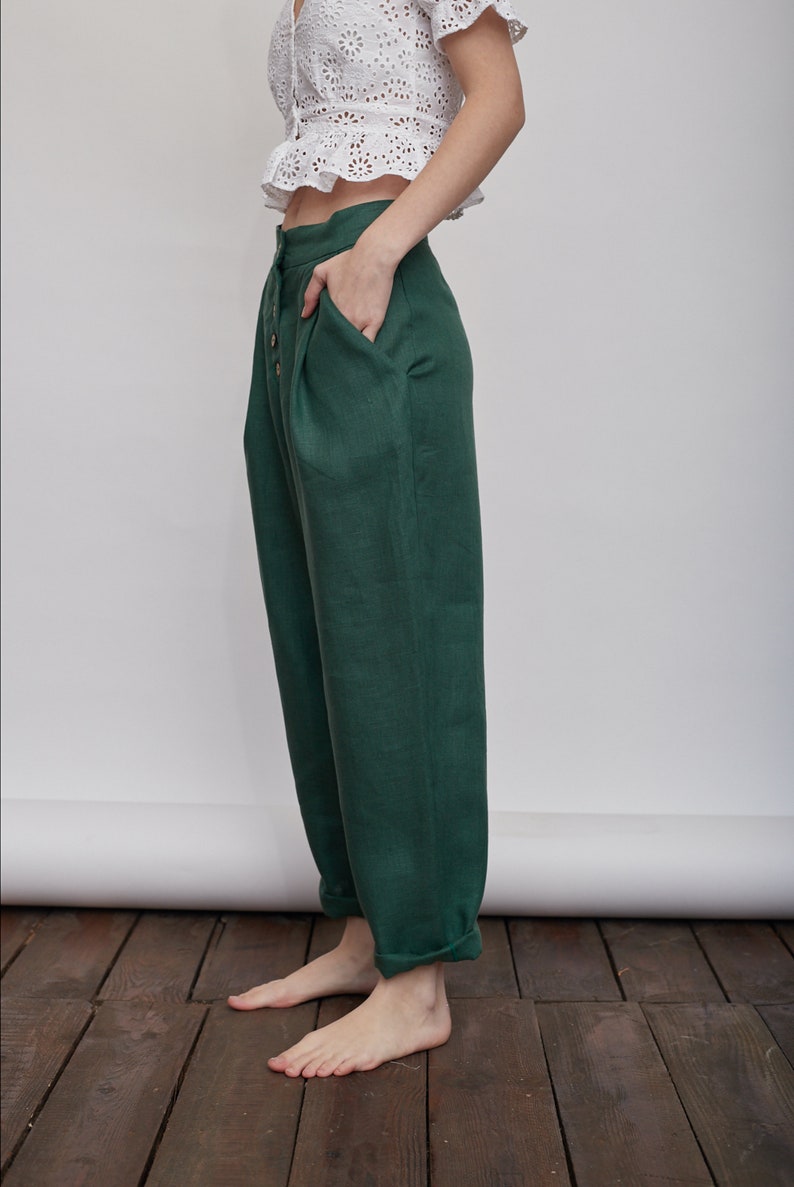 tapered linen pants pattern