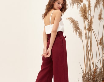 Pantaloni rossi pantaloni culotte culotte pantaloni capri | Etsy Italia