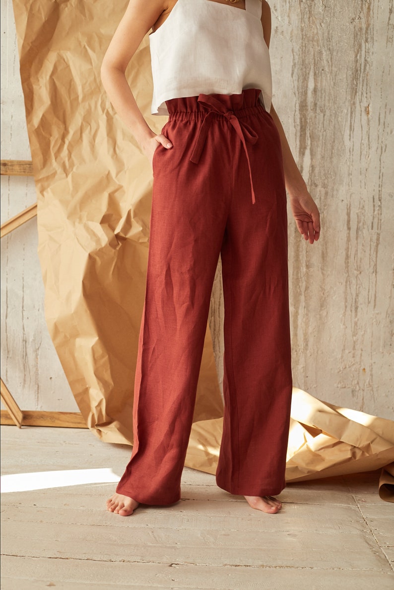 rust orange pants