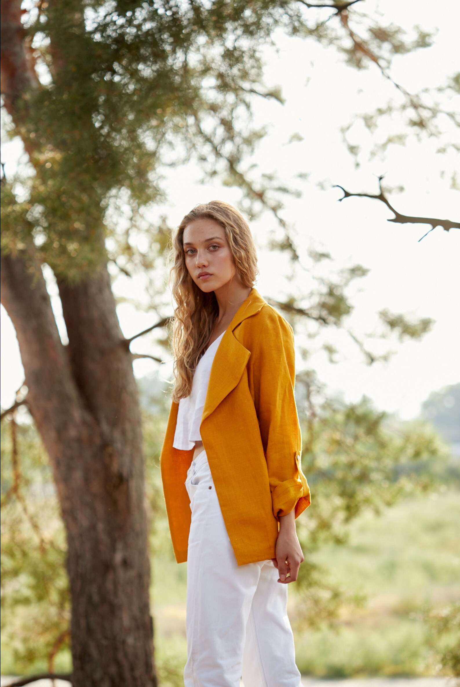 Womens linen jacket linen outerwear short linen jacket Etsy