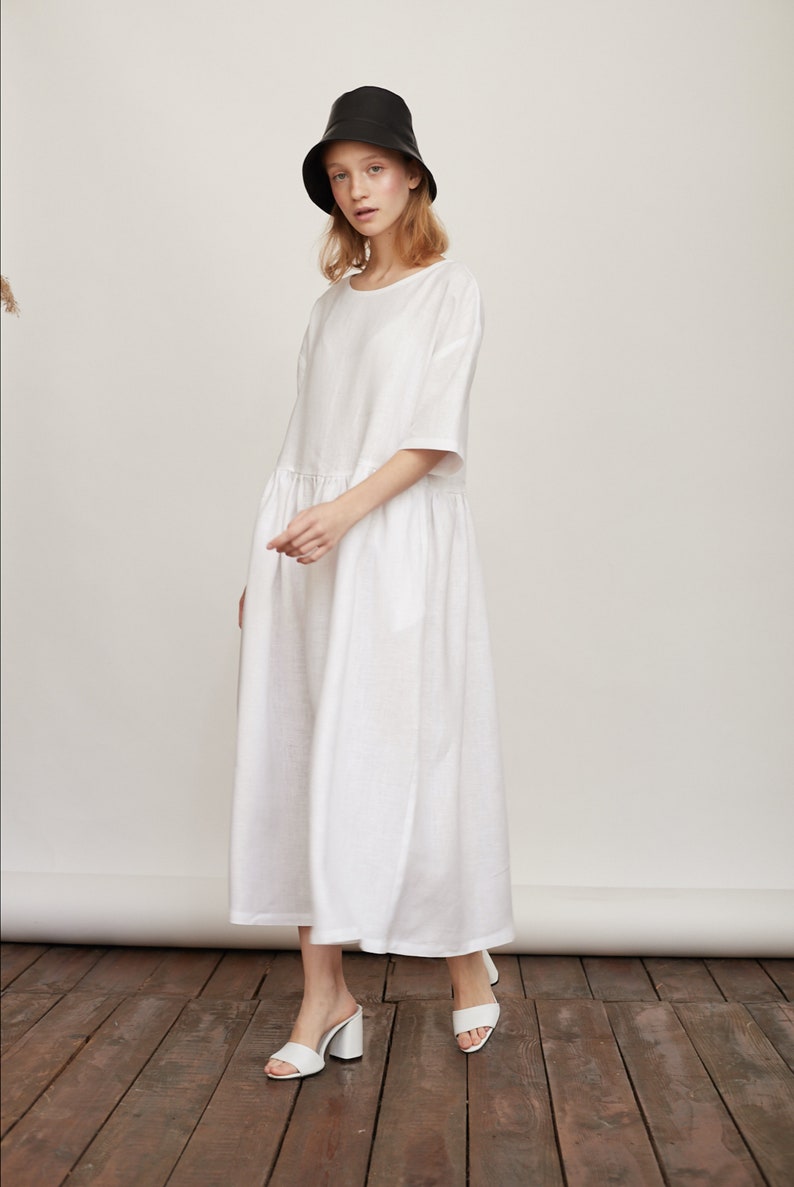 LInen shirt dress Womens linen dresses Natural linen dress Etsy