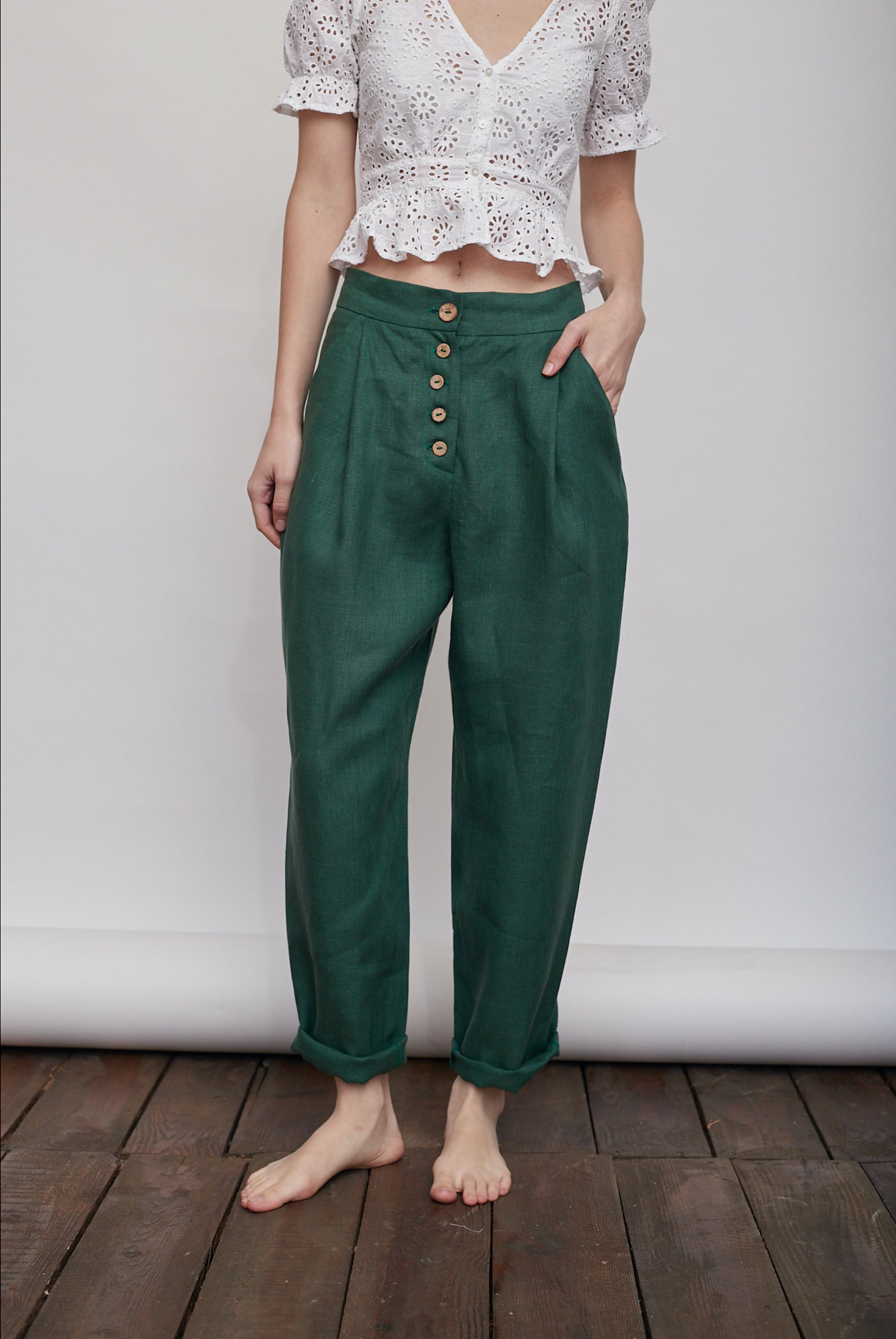 tapered linen pants pattern