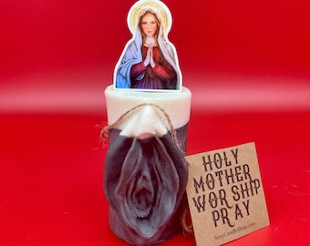 Holy Mother Vagina Mary Vulva Worship Prayer Candle Gift