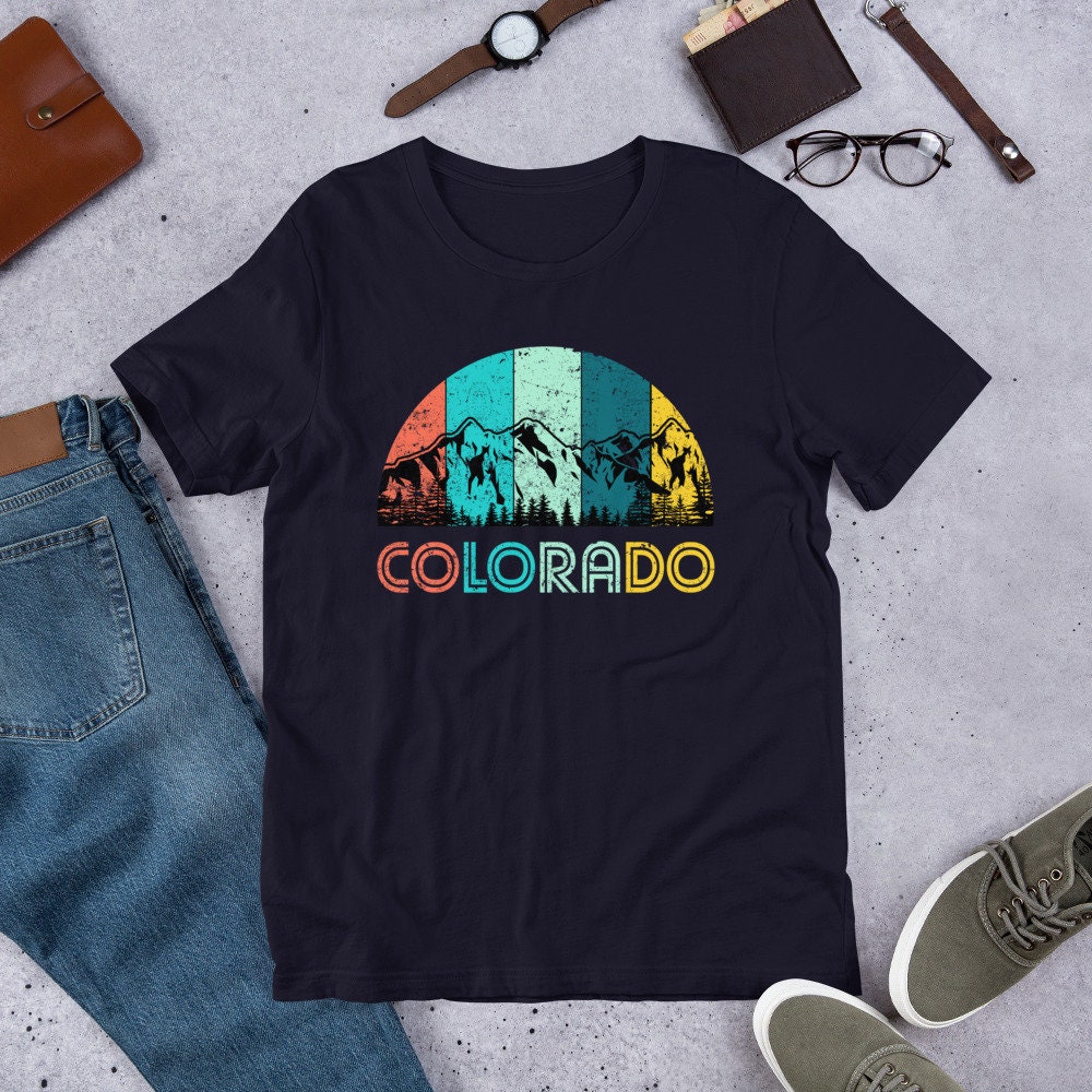 State of Colorado Mountain View T-Shirt Colorado Gift | Etsy