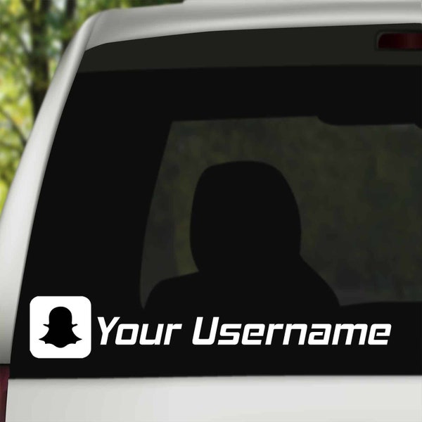 Custom Snapchat tag car decal, window sticker, free shipping!