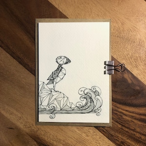 Carte vierge • Le macareux méditant