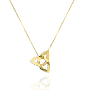 Handmade Triquetra CELTIC  Knot Necklace - 18k Gold Plated 925 Sterling Silver Pendant - Symbolic Jewelry -  Gift for Her-Irish Jewelry