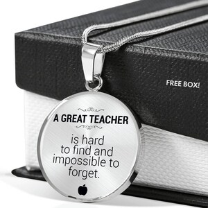 Necklace, Teacher gift, Gift for teacher, A Great Teacher Necklace,  Teacher appreciation, gift for her