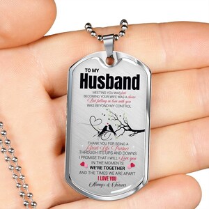 An meinen Mann, Danke, dass Sie ein toller Leben Partner Hundeanhänger, Mann, Papa Halskette, Geschenk für Ihn, Hundeanhänger Halskette